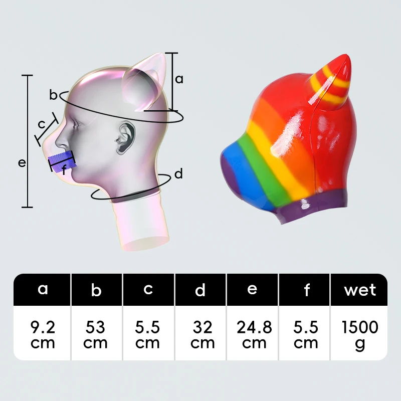 Furrjoi Limited Time Supply Silicone Furry Rainbow IDo Drone Mask for Cosplay Costumes Pride June Month Dog Play Pet