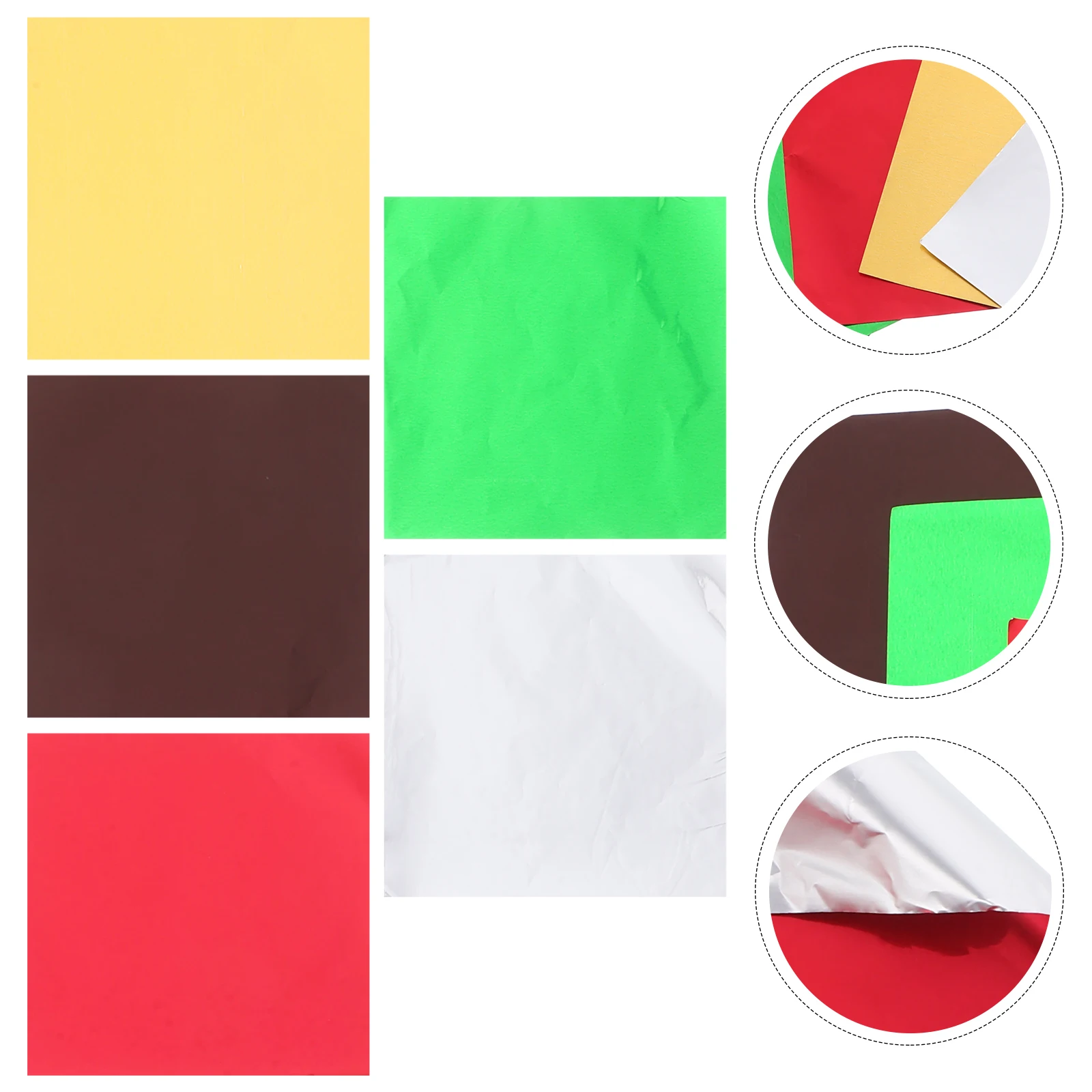 

500Pcs Aluminum Foil Candy Wrapping Paper Shiny Easy Cut Shape for Chocolate Candy Packaging DIY Crafts Homemade Party Wedding
