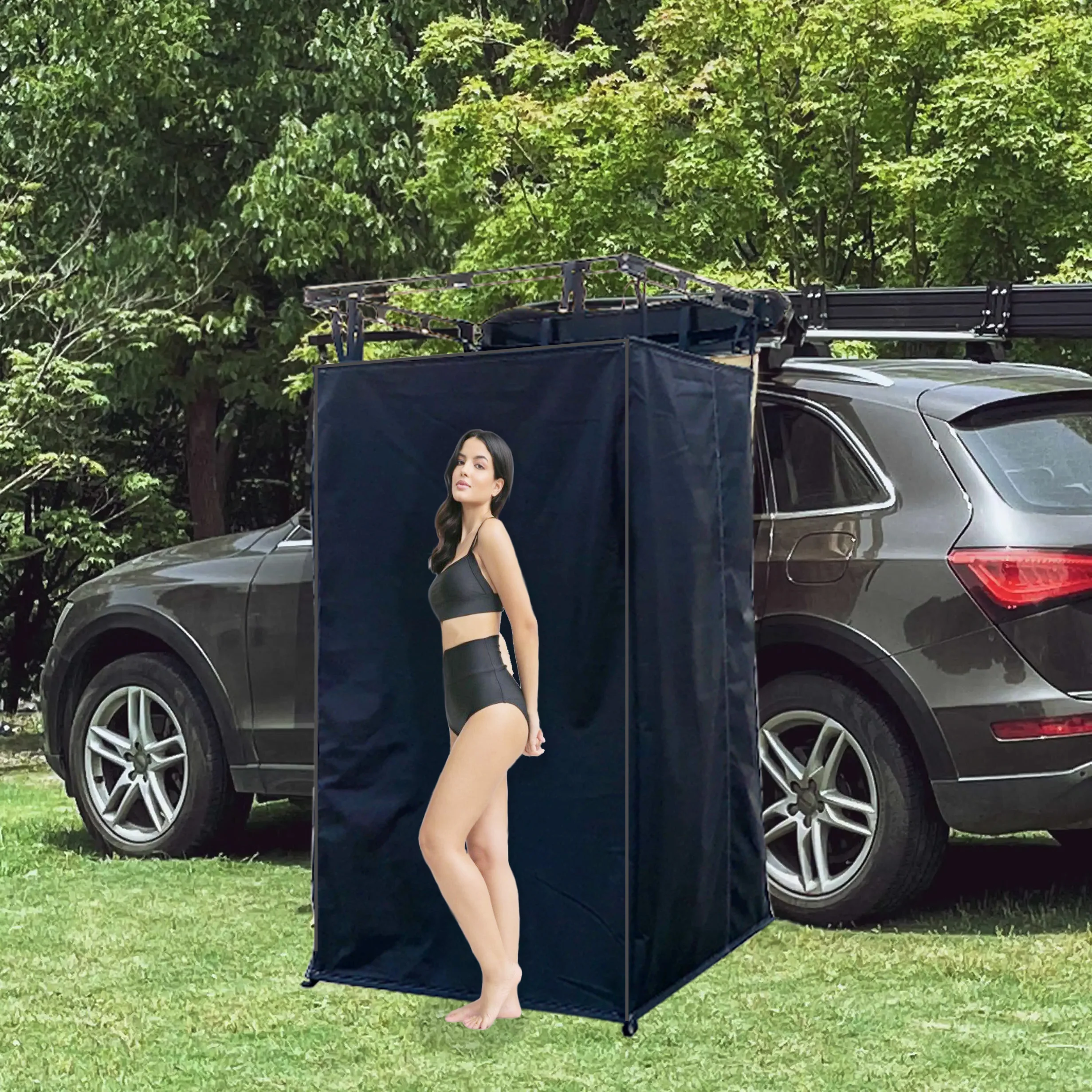 

COMPAKS Hot Sale Camping Parts Removable Vehicle Mounted Car Side Shower Tent