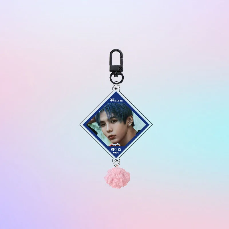 KPOP RIIZE Acrylic Keychains Fur Ball Ornaments Eunseok Sohee Anton Wonbin Keyirng Plushies Bag Key Decor Fans Birthday Gifts