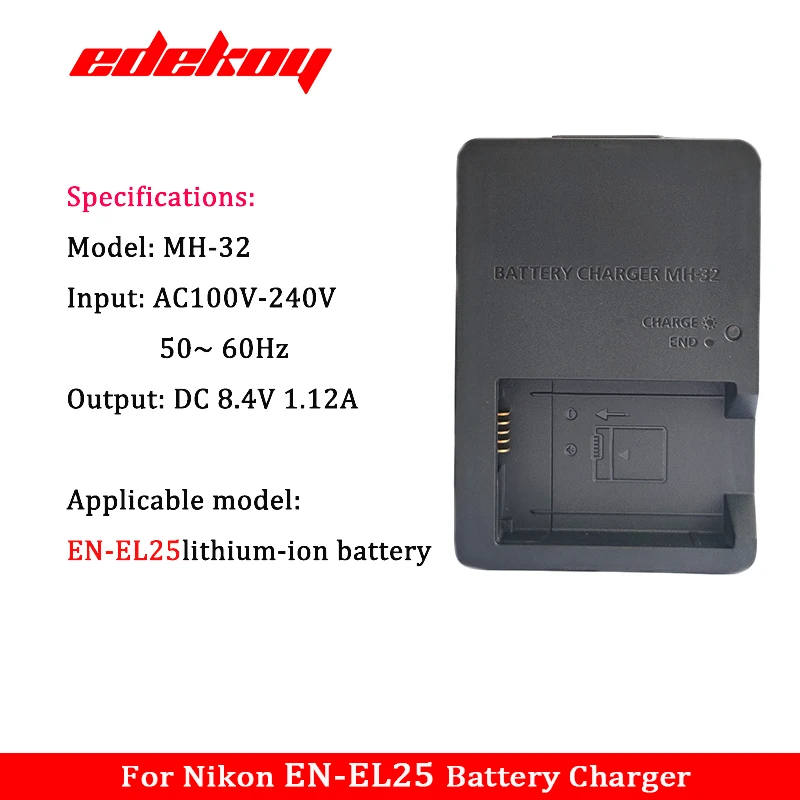 MH-32 ładowarka MH32 do Nikon EN-EL25 ENEL25 EL25 bateria Nikon Z50 ZFC Z30 Z50II mikro pojedyncza kamera