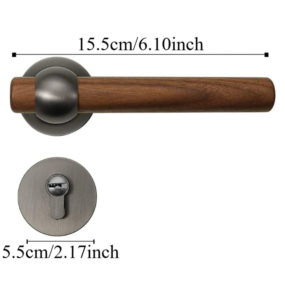 Simple Design Aluminum Alloy Door Lock Magnetic Wood Grain Safety Locks Easy Installation Split Locks Magnetic Lock Wall Mounted