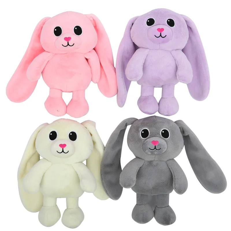 30/50cm Cute Rabbit Plush Doll Cartoon Animal Long-eared Rabbit Retractable Plush Toy Couple Chartered Car Pendant Holiday Gift