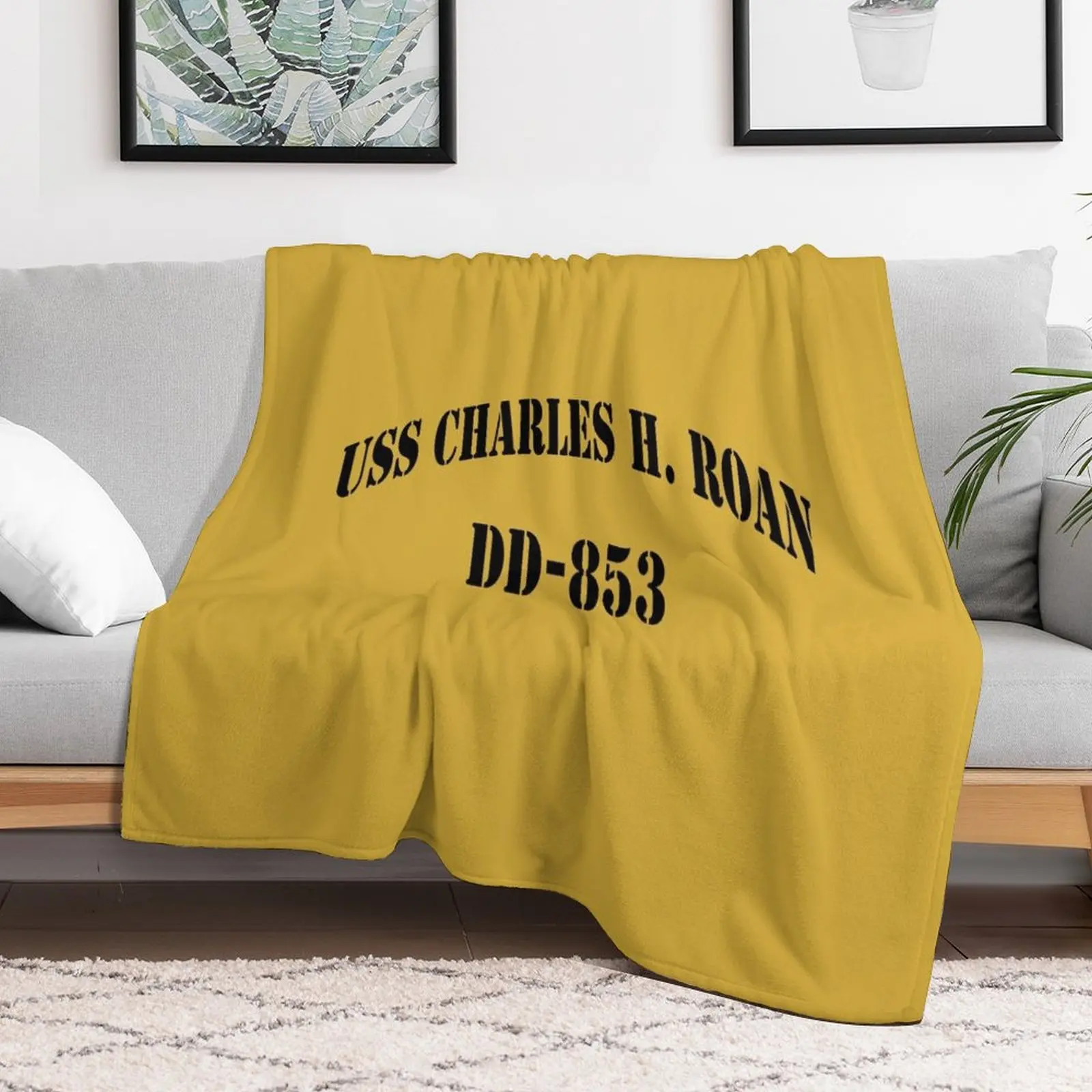 

USS CHARLES H. ROAN (DD-853) SHIP'S STORE Throw Blanket Blankets For Baby Cute Plaid Blankets