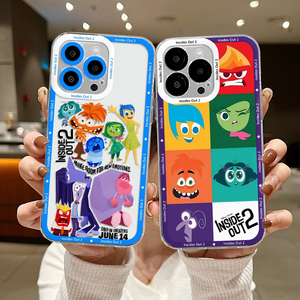 Cartoon Disney Insides Out 2 Clear Case For Samsung A73 A72 A71 A55 A52 A51 A50 A35 A33 A32 A31 A30 A24 A23 A22 A13 5G Cover