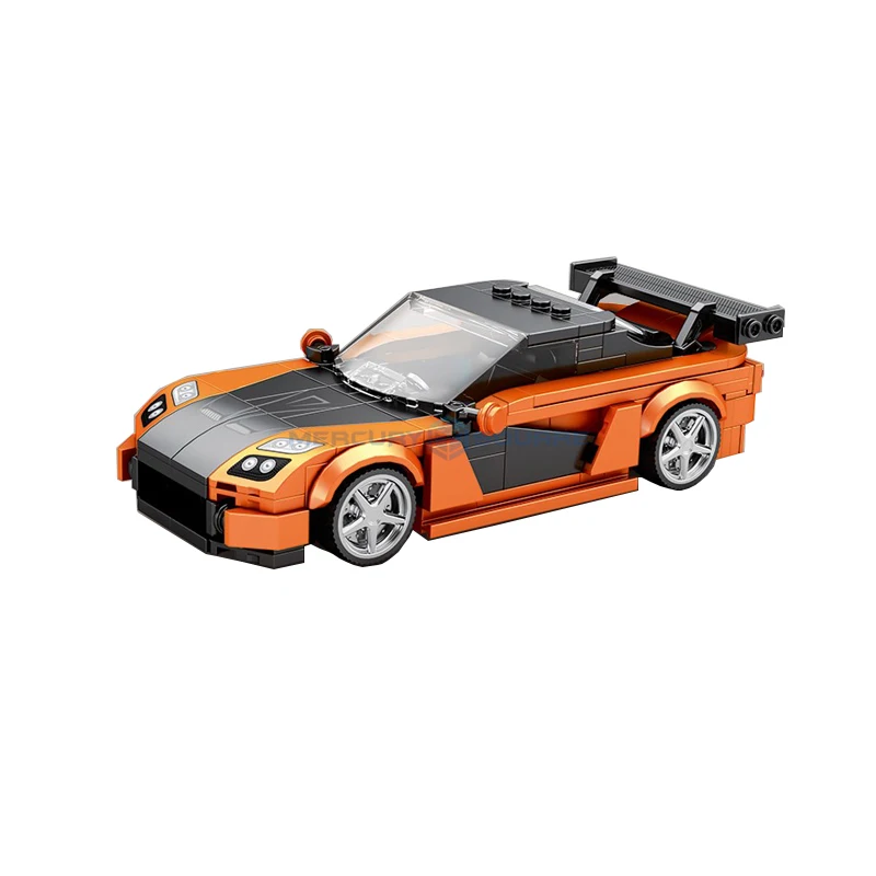 RX7 Racing Car Model Building Blocks MOC 804 Sports Car High Tech Speed Series Vehicle Bricks Collection Toy Kit Gift Kids Boys