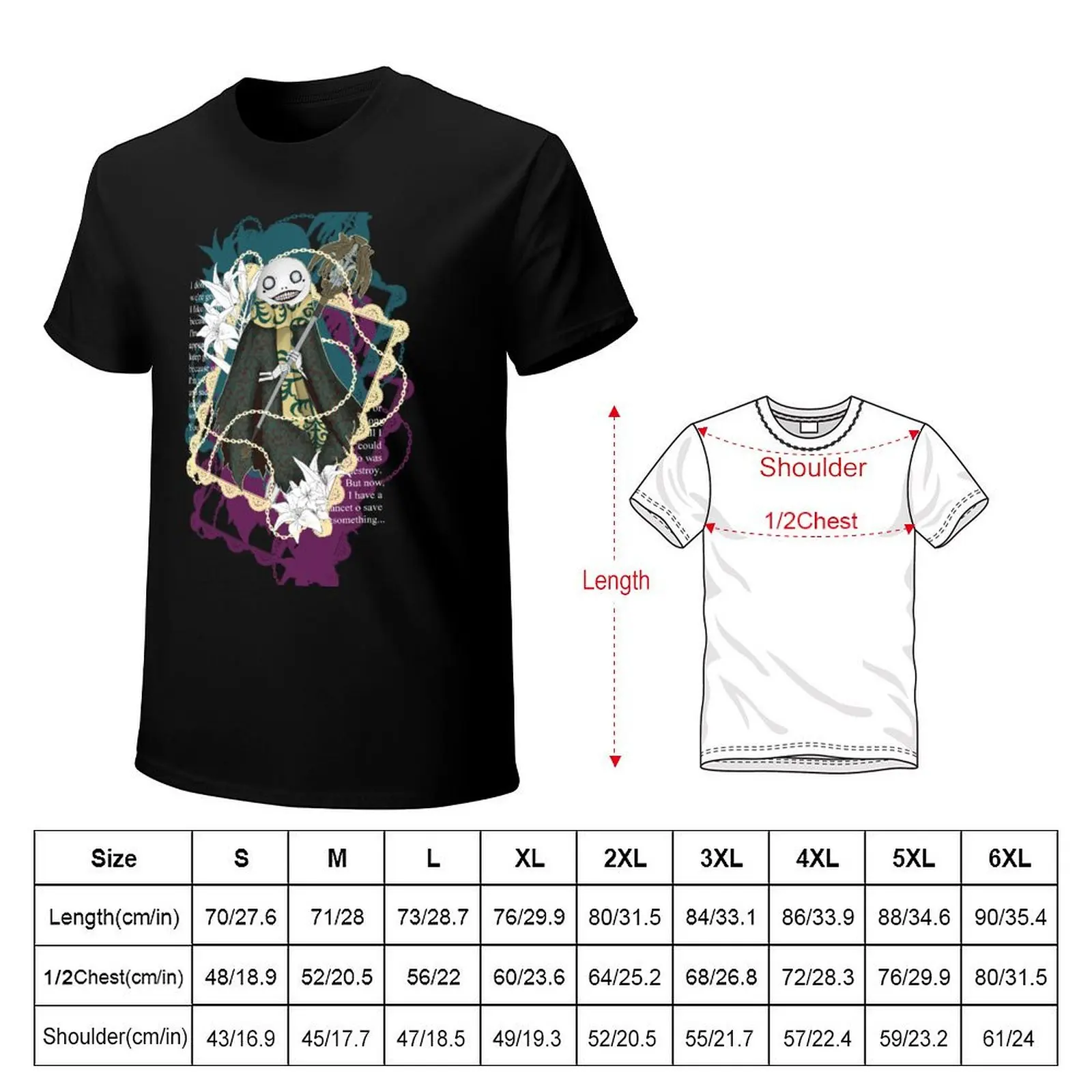Nier Replicant: Emil Quotes (dark ver.) T-Shirt t shirt man designer T-Shirt