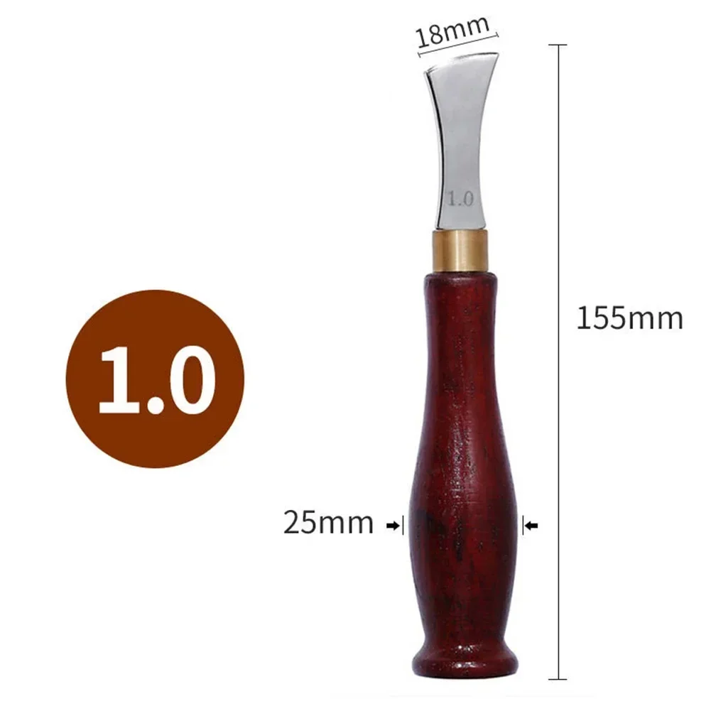 1.0-2.5mm Leather Creaser Arch Edge Sector Shallow Groove Edges Cold Hot Pressure Line Punch Embedding Thread Leather Craft Tool