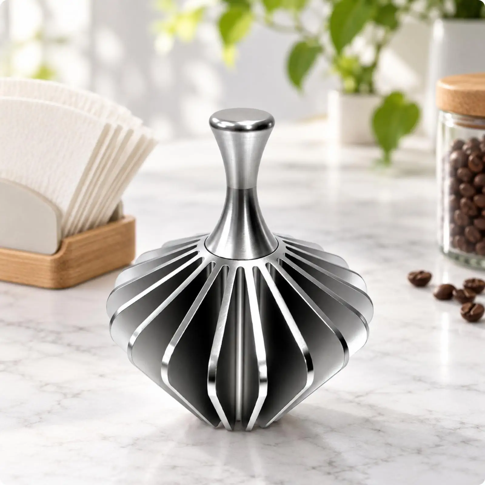 Pour over Coffee Presser Strainer Paper Holder for Cone Dripper Manual Brewing Tool Aluminum Alloy