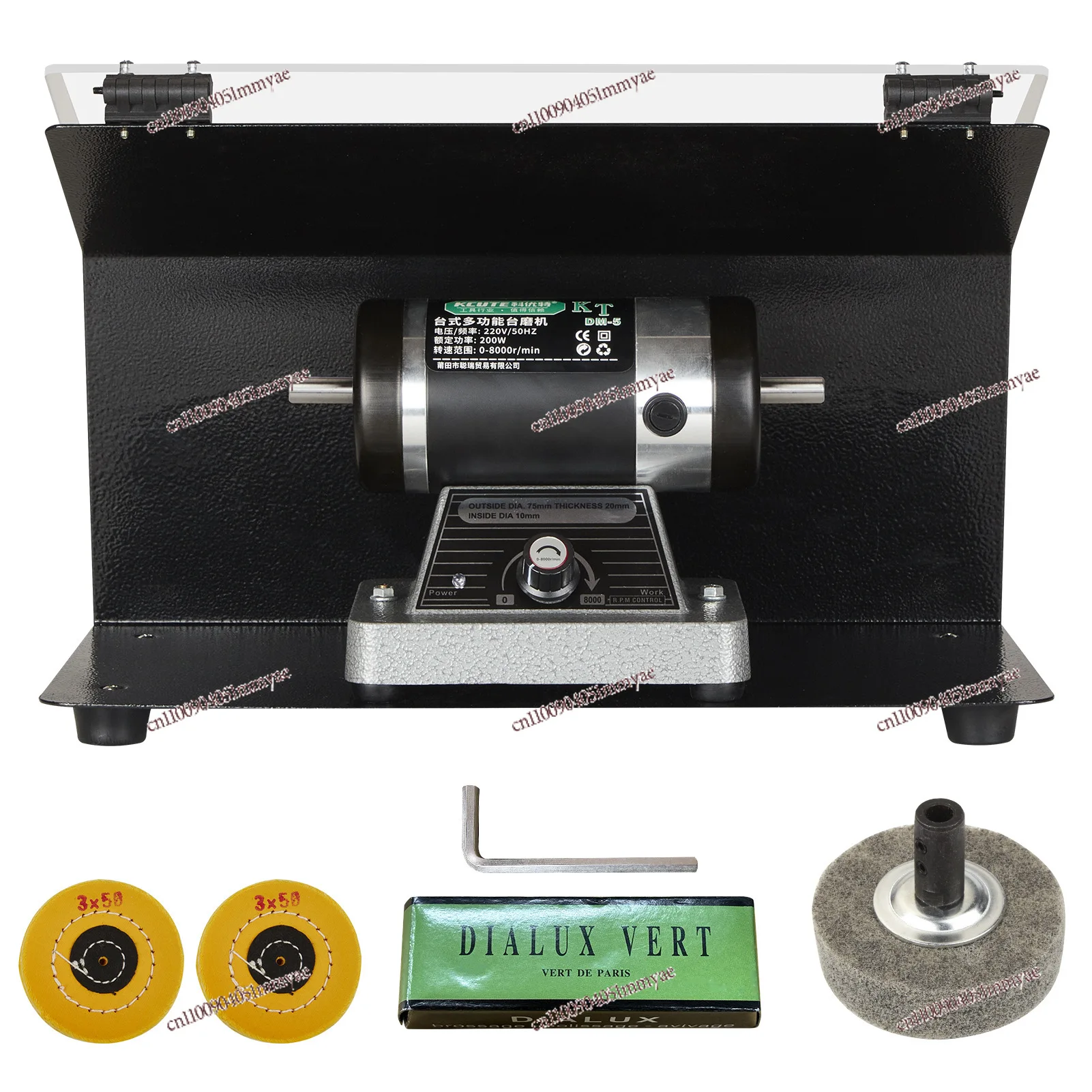 

Desktop cloth wheel polishing machine Small table mill Speed adjustable double head electric rust removal and grinding