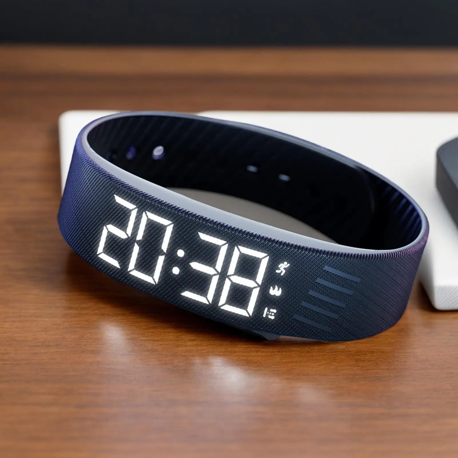 Montre avec alarme réveil vibrant montre numérique silencieux réglable Smartwatch bracelet horloge pour voyage école sport