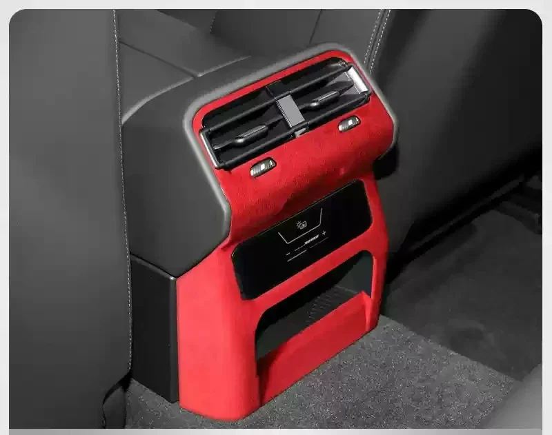 For BMW 5 Series 2024 2025 G60 Super Suede Overlay Car Center Console Gear Shift Panel Rear Air Outlet Frame Armrest Trim Cover