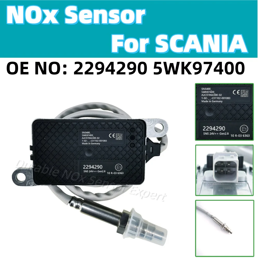 

2294290 5WK97400 2064768 2247380 2296800 Original New Nitrogen Oxide NOx Sensor For Scania Euro6 Truck