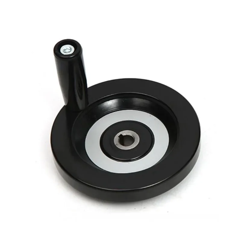 1pcs Spoked Hand Wheel Bakelite Corrugated Handwheel Aperture 8/10/12/14/16/18/20mm Black CNC Milling Machine Lathe