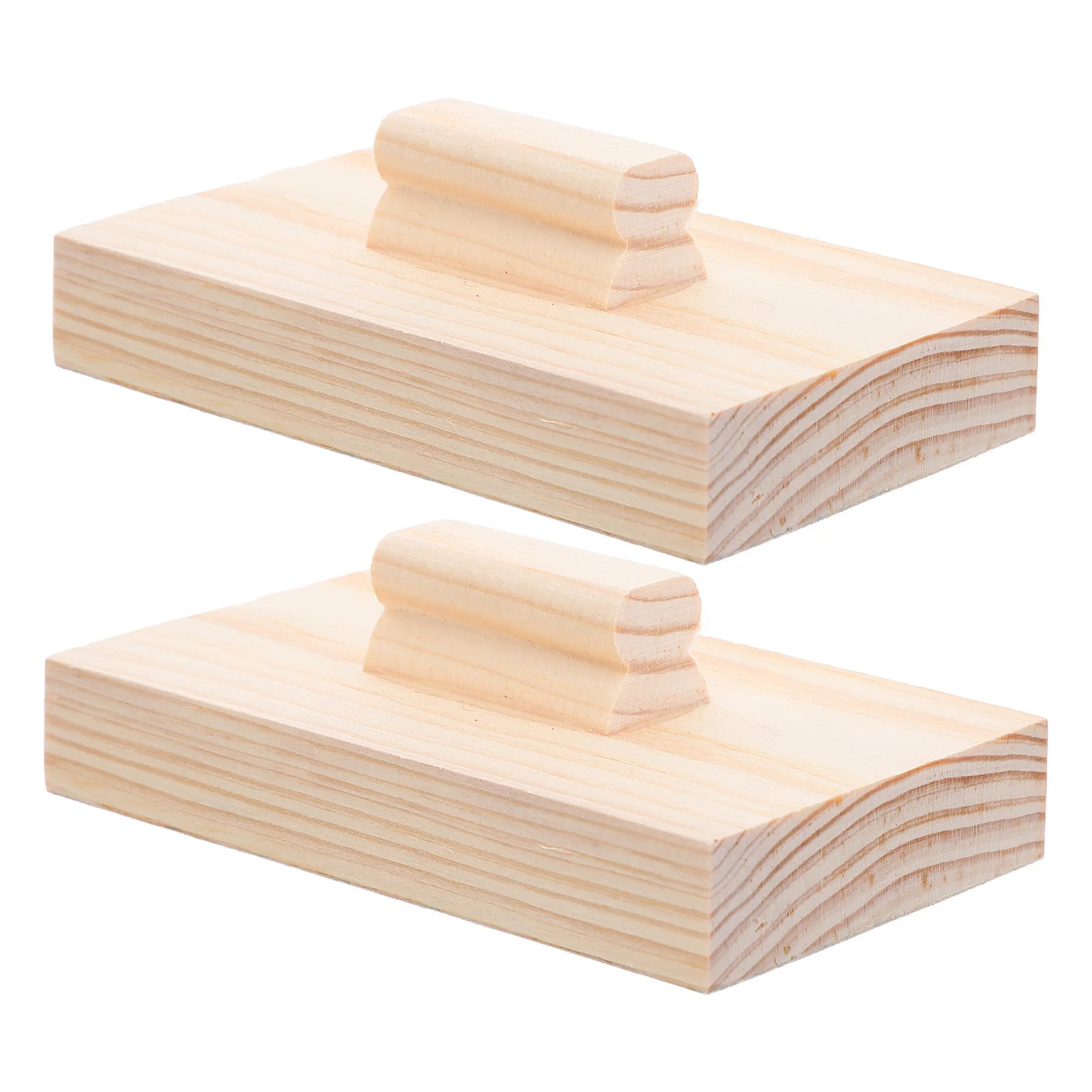 2 قطعة كتل الرمل الخشبية لأداة كتلة الخشب مقبض مريح الموسيقية إيقاع قرع كاستانيت أداة كتلة الرمل #2