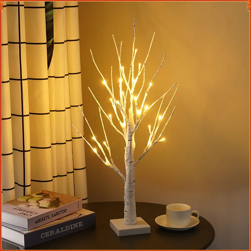 

New Touch Screen LED Tree Lamp Decorative Light 108 Lamp Pearl Bedroom Study Desktop Decoration Small Night Lamp