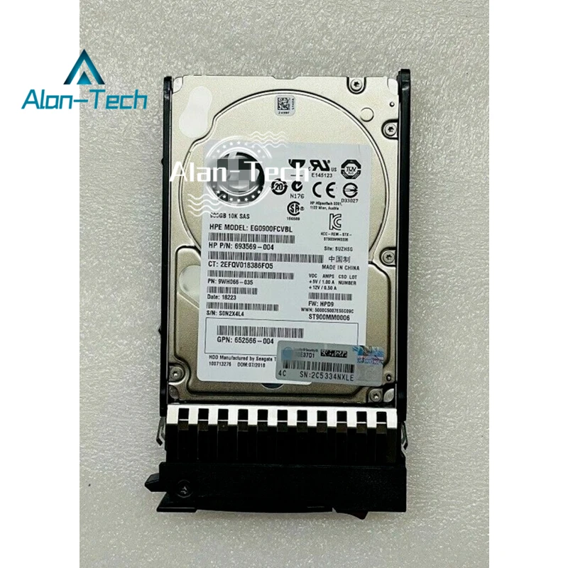 FOR H-P-E 619291-B21 619463-001 900GB 10K 6G 2.5 SAS ENT SC HDD TRAY DL385 Gen6 G6 G7