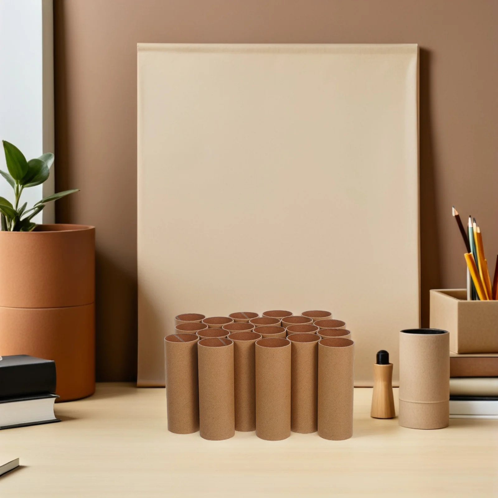 หลอดกลมสำหรับงานฝีมือ 30 ชิ้น ขนาด 4.32x1.57 นิ้ว อุปกรณ์ศิลปะ DIY วัสดุสำหรับห้องเรียน กระบอกกระดาษแข็งสำหรับงานประดิษฐ์