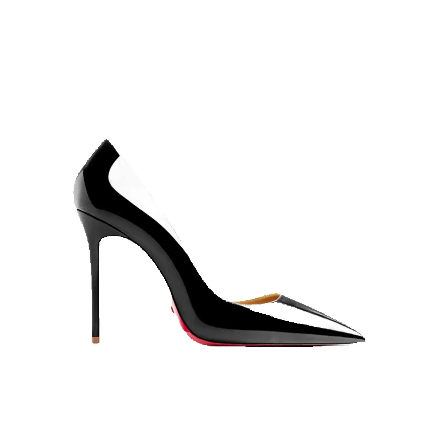 Dames hakken 2025 trend Lederen Luxe Pumps Rode Onderkant Puntschoen Hoge Hakken Elegante Stiletto Party Dames Schoenen Vrouw 12 cm - afbeelding 2