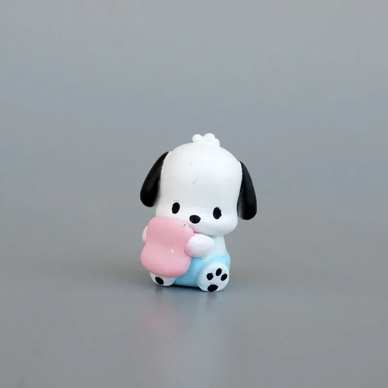 Sanrio-figura de Anime de Cinnamoroll Melody, Hello Kity, Pachacco, Kuromi, Mini trajes de dibujos animados Kawaii, decoración, regalos para niños, Juguetes