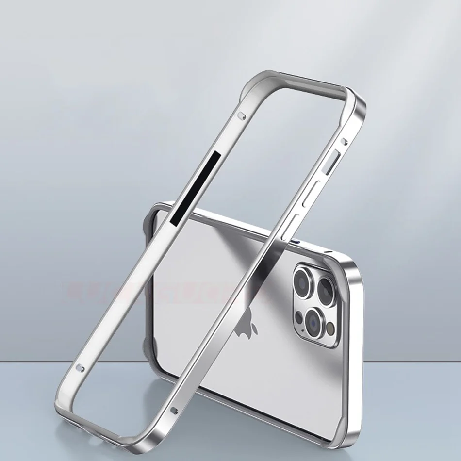 Leichte Aluminium Stoßstange Fall für iPhone 14 13 11 15 Pro Max 12 Mini 14pro xr xs x 7 8 6 plus se Luxus Silikon rahmen Zubehör