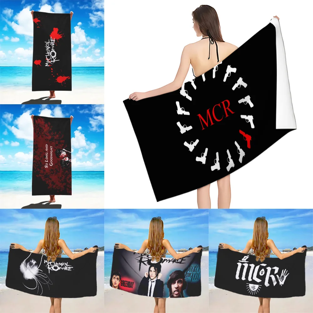 

Chemical Romance Beach Towel Microfiber Sand Free Quick Dry Soft Sandproof Pool Towels Gift for Women Travel Gym Shower Camping