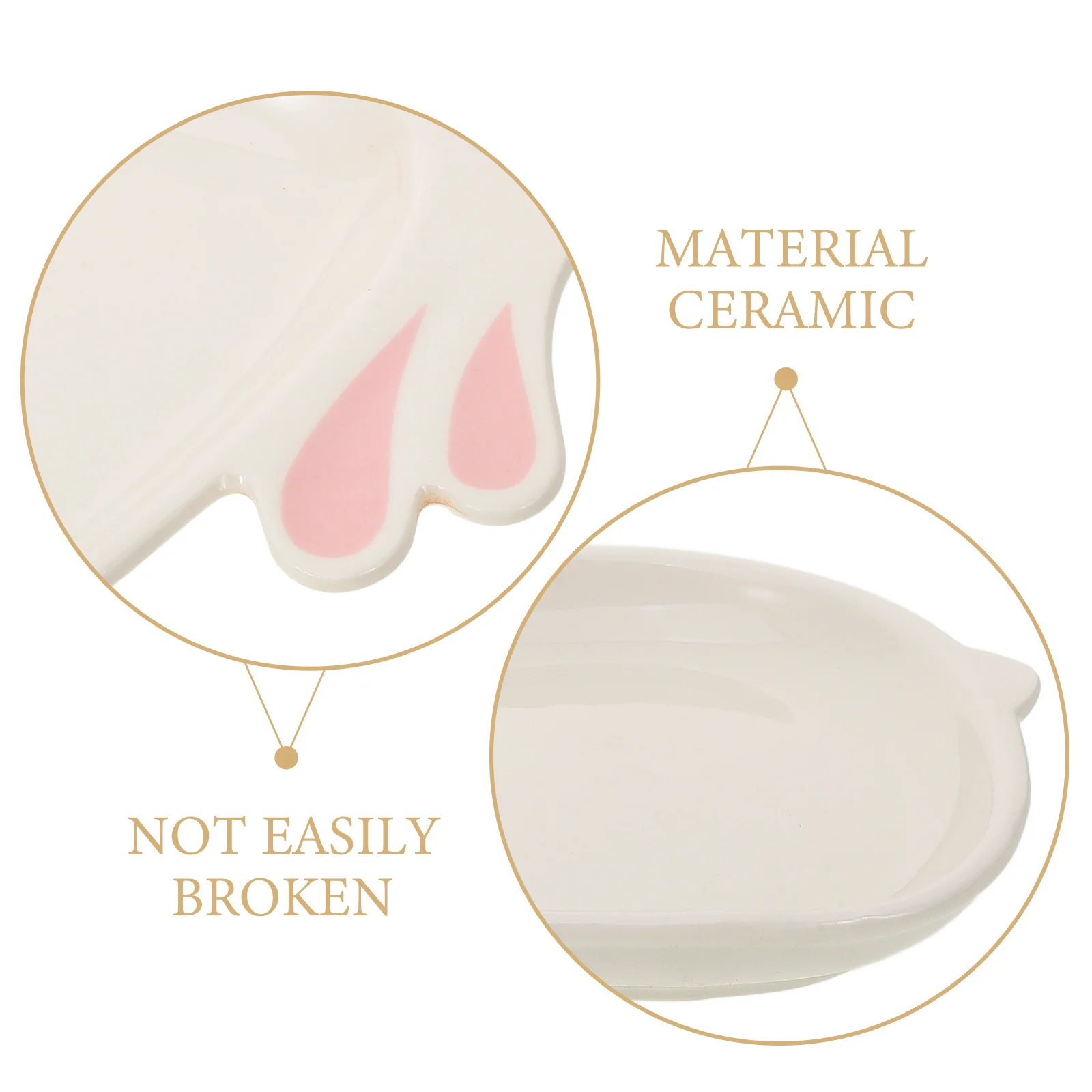 

Bunny Rabbit Ceramic Plate Easter Dessert Tray Multi-Function Household Food Trays for Snacks Salads Weddings Home Kitchen