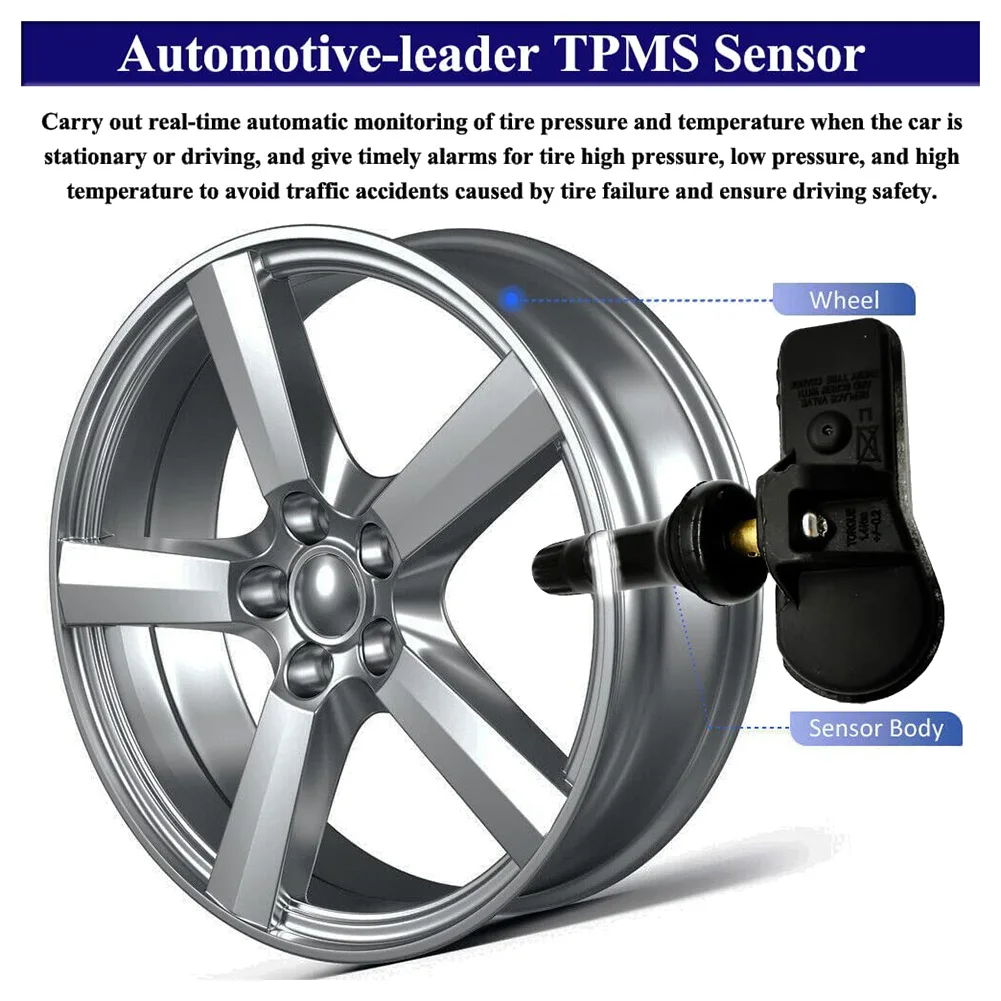 Датчик контроля давления в шинах TPMS 52933-D4100 для Hyundai Santa Fe Sport Veloster Kona Kia Optima Sorento Soul 16-20