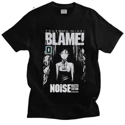 Anime Manga Blame Zuru T Shirt Men Short Sleeved  Cotton Streetwear T-shirt Sidonia Heavy Industries Tee Nihei Tsutomu Tops