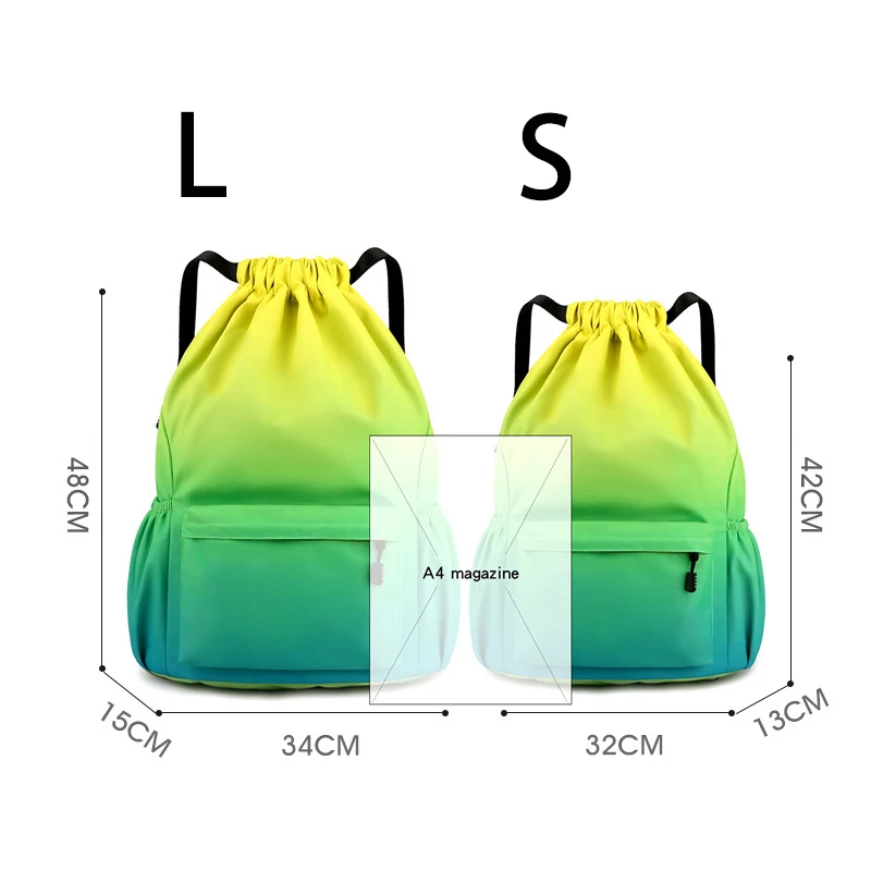 Bundle Pocket Backpack Waterproof Nylon Portable Sports Backpack Outdoor Camping Leisure Swimming Fitness Bag Student Schoolbag