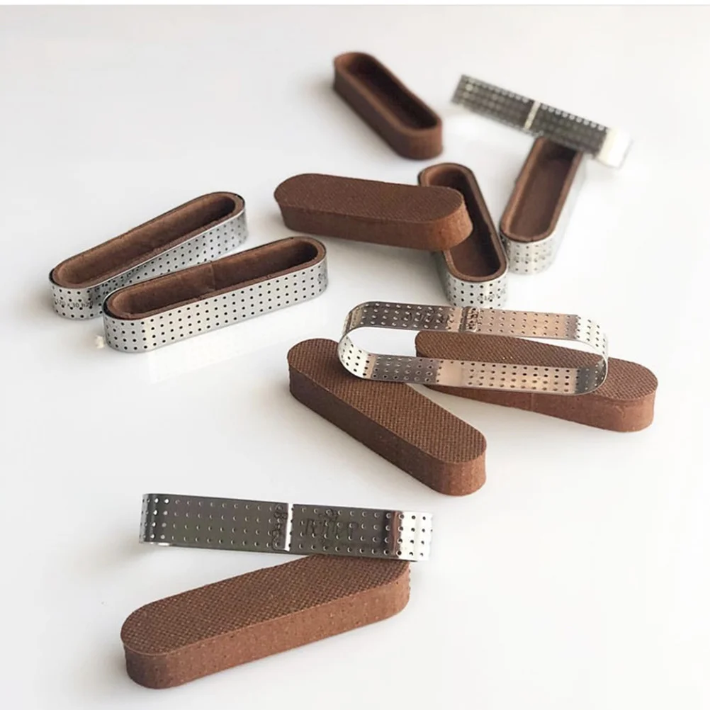 

2 pcs Oval Cake Mold 9.4Cm 11.9Cm Stainless Steel Tartlet Mould For Baking Cheesecake Dessert Mousse Ring Tiramisu Cutter Fruit