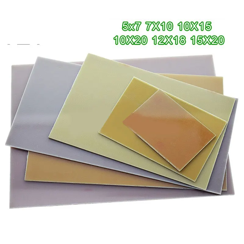 Single Sided Copper Clad Laminate PCB*10 10*15 10*20  Copper Plated Universal Prototype Board Etching Pcbs Kit