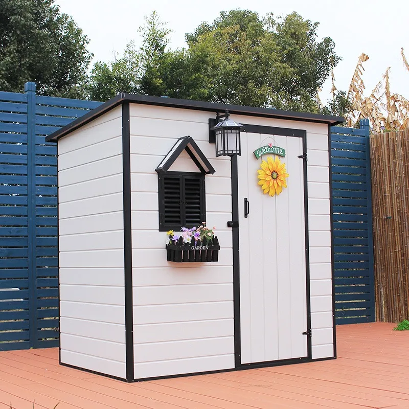 Anti UV Steel Garden Utility Tool Storage Shed Modern Luxury Design Quick Installation CE Certified Prefab Outdoor Storage