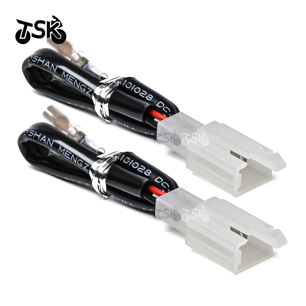 For Kawasaki Z1000 Z900 Ninja ZX14R ZX-6R ZX-10R H2 ZX1000 License Plate Light Wire Adapter Plug Connector Cable Versys 1000