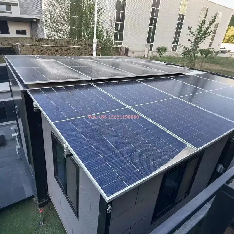 wmwmnu Solar Powered Expandable Container House with Solar Panels System Luxury Prefabricated Modular Homes for Off-grid