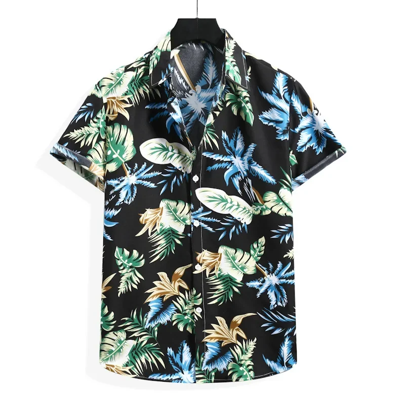 

Fashion Floral Print Hawaiian Aloha Shirt For Men 2022 Brand Summer Short Sleeve Beach Shirts Male Harajuku Casual Shirt Chemise