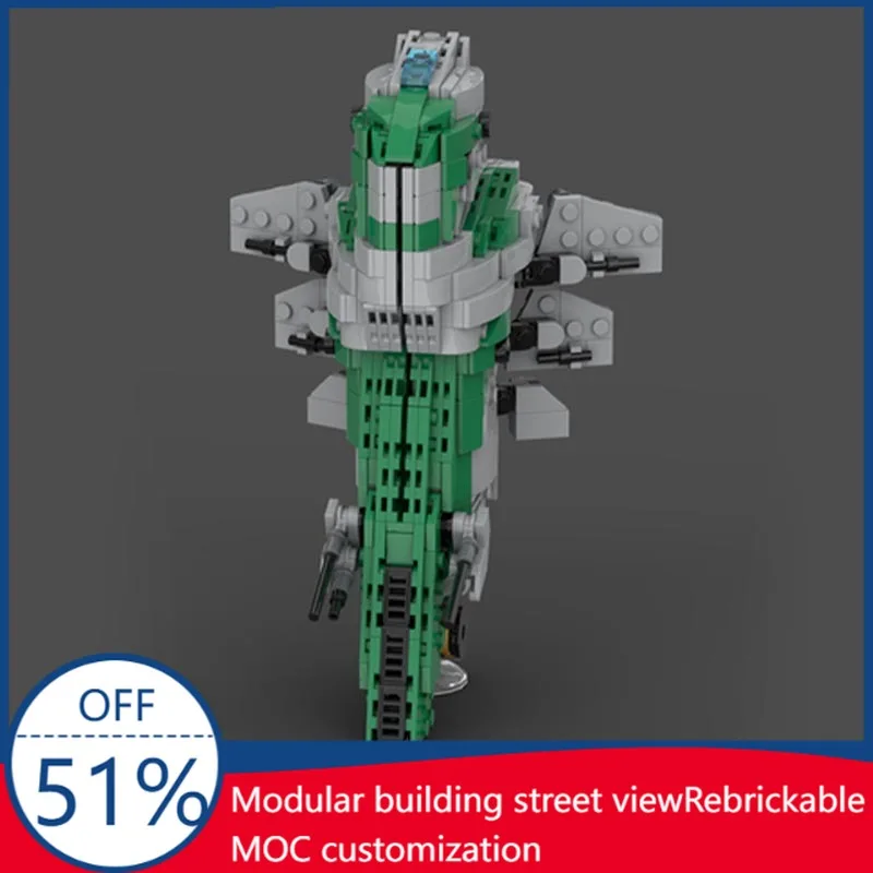 

621PCS MOC EVE Online Keres Gallente Federation Frigate Sci-Fi Spaceship Model Custom Building Blocks Educational Assembly Toy