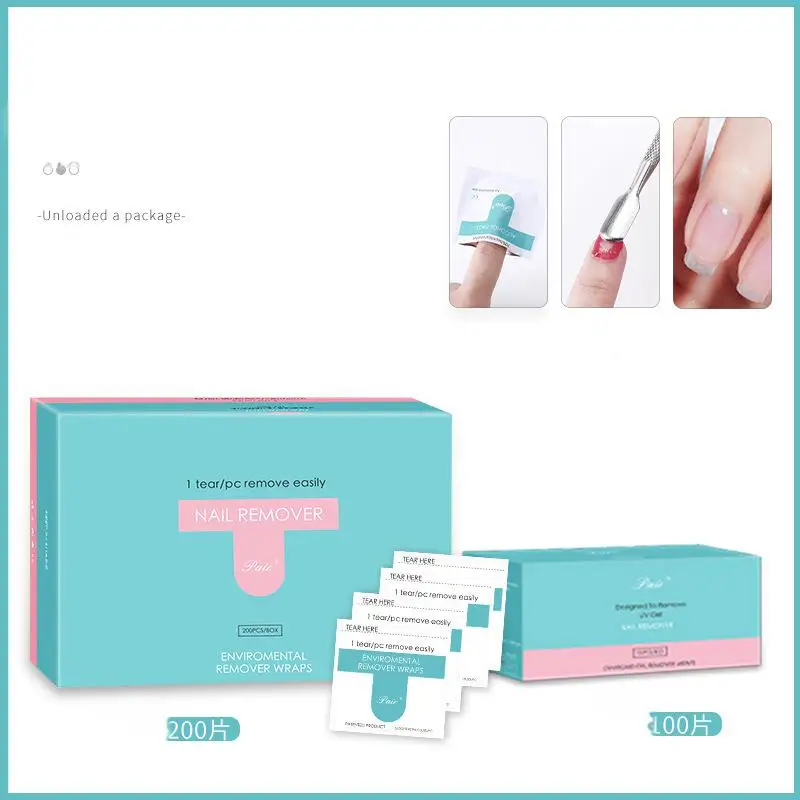 منشفة مزيل طلاء الأظافر للاستعمال مرة واحدة، مزيل طلاء الأظافر، مزيل جل للعلاج بالضوء، وسادة قطنية لغسل الأظافر #5