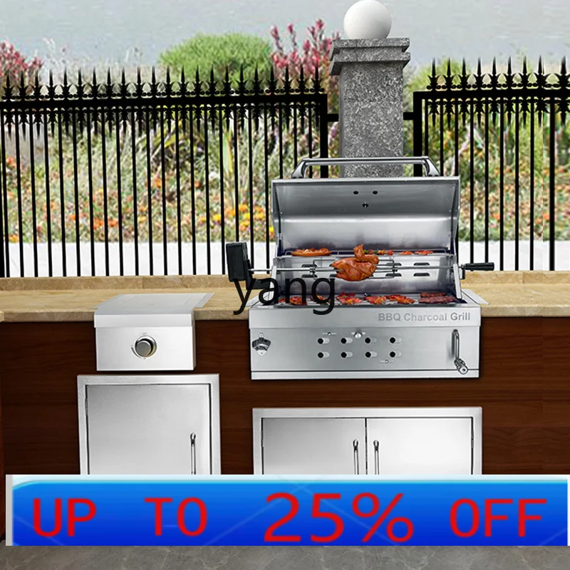CX  Stainless Steel Embedded Barbecue Oven Outdoor Charcoal Barbecue Grill Household Charcoal Grilled