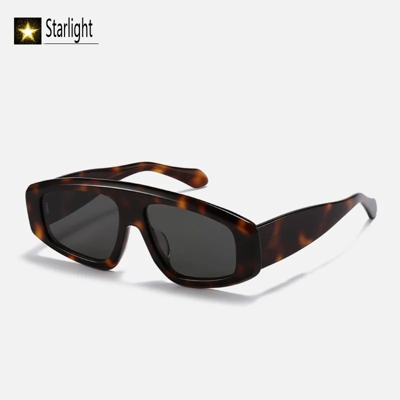 

Солнцезащитные очки 2026: большие черные ацетатные очки в толстой оправе для женщин, ретро-модель, широкие дужки, унисекс, защита UV400, 150 мм