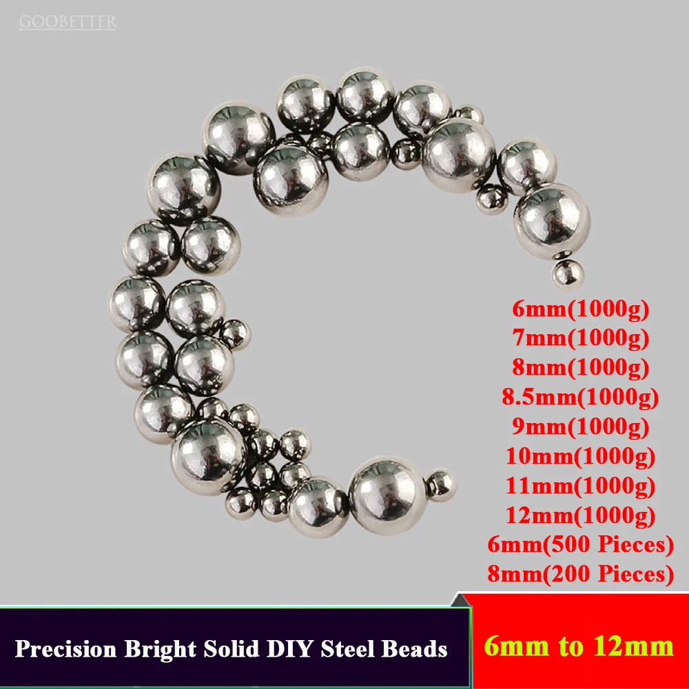 

1kg Carbon Steel Balls Diameter 6mm 7mm 8mm 8.5mm 9mm 10mm 11mm 12mm Solid Steel Balls High Precision for DIY