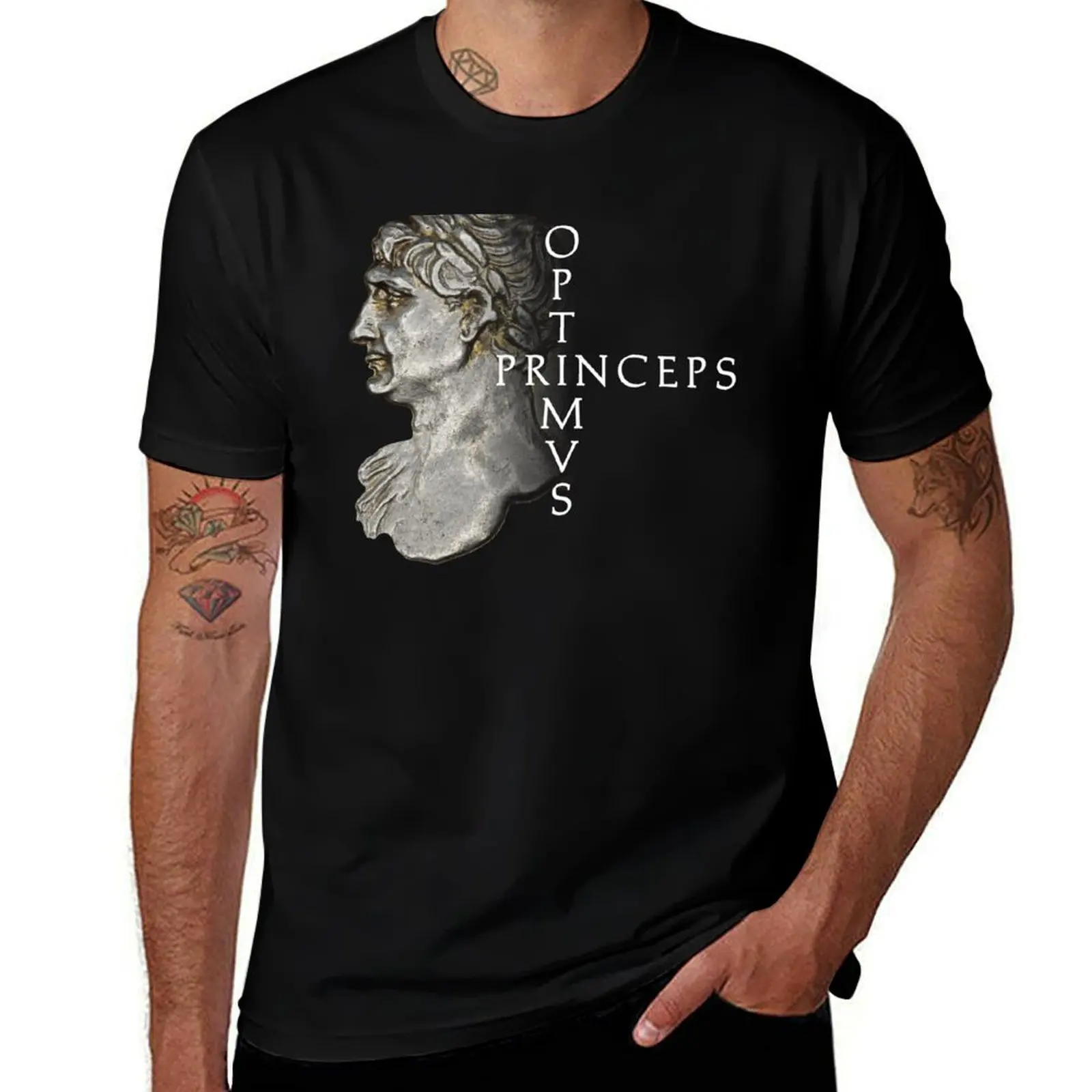 

Trajan, Optimus Princeps 'The Best of Emperors' T-Shirt Luxury man topping designer t shirt men