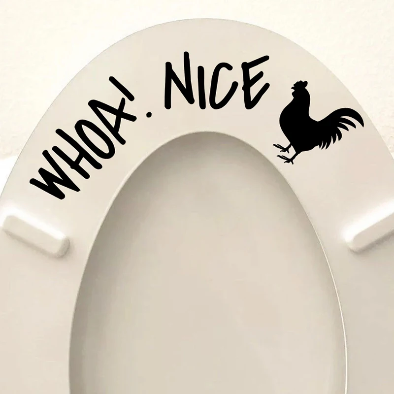 Funny Toilet Seat Reminder Vinyl Sticker – Close Lid