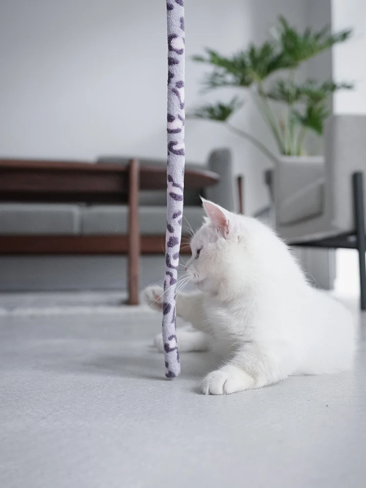 Katze Spielzeug Feder Katze Teaser Zauberstab Katze Interaktives Spielzeug Lustige Raupe Bunte Stange Teaser Zauberstab Haustier Katze Liefert Katze Zubehör – Detail 13