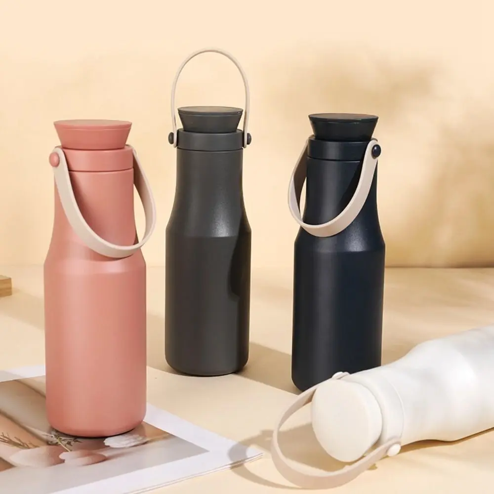

Portable Stainless Steel Thermos Fashion High-capacity Insulated Cup Elegant with Handle Vacuum Thermal Kettle Outdoors