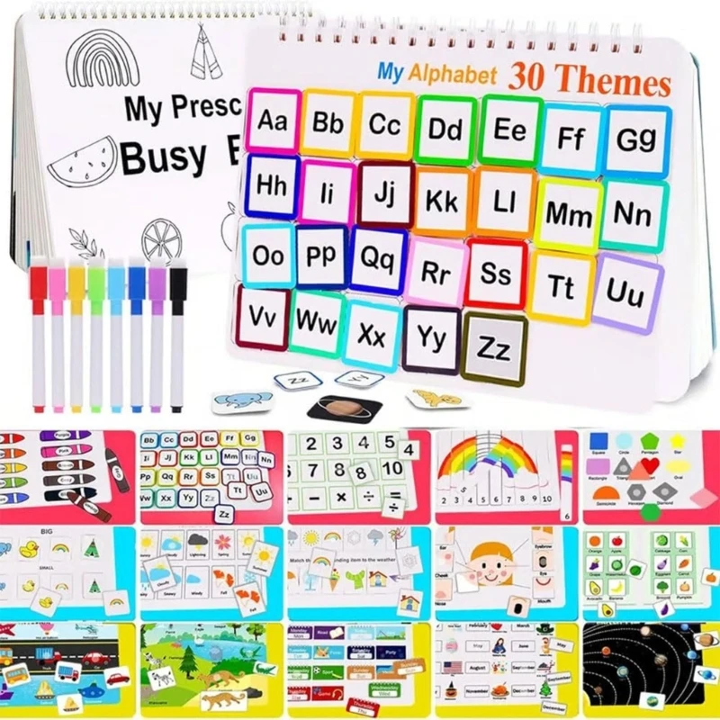 

Preschool Busy Book Interactive Preschool Activity Book Education Busy Book Toddler Fine Motor Skill Learning Toy