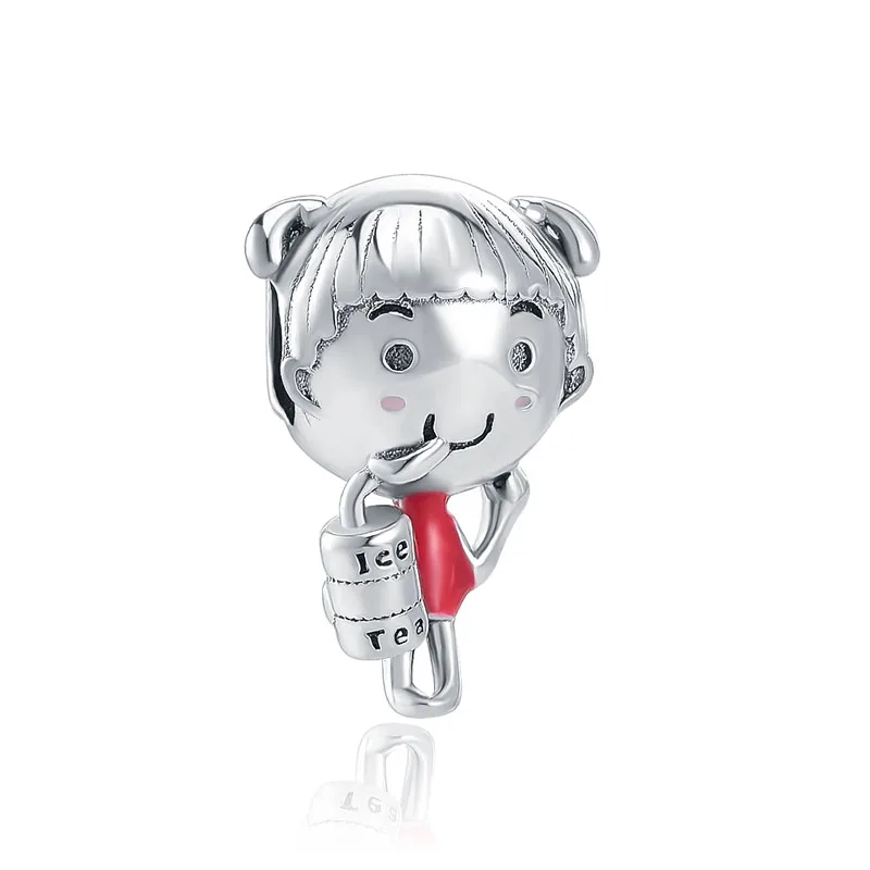 New 925 Sterling Silver Beads Soldier Cat Juice Girl Surfing Boy Charm fit Original Pandora charms Silver 925 Bracelet DIY Gift