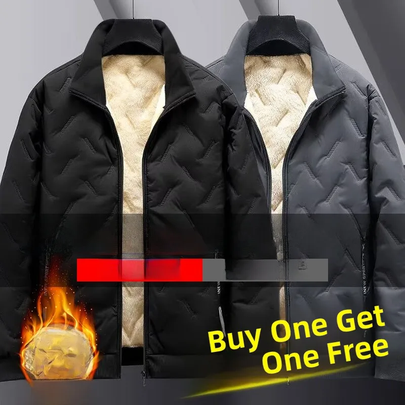 

Men's down Cotton Jaet Fce Lined Stand Collar Outdoor Sports Coat Windproof Coldproof Warmth Busin Casual Sle Zippe...