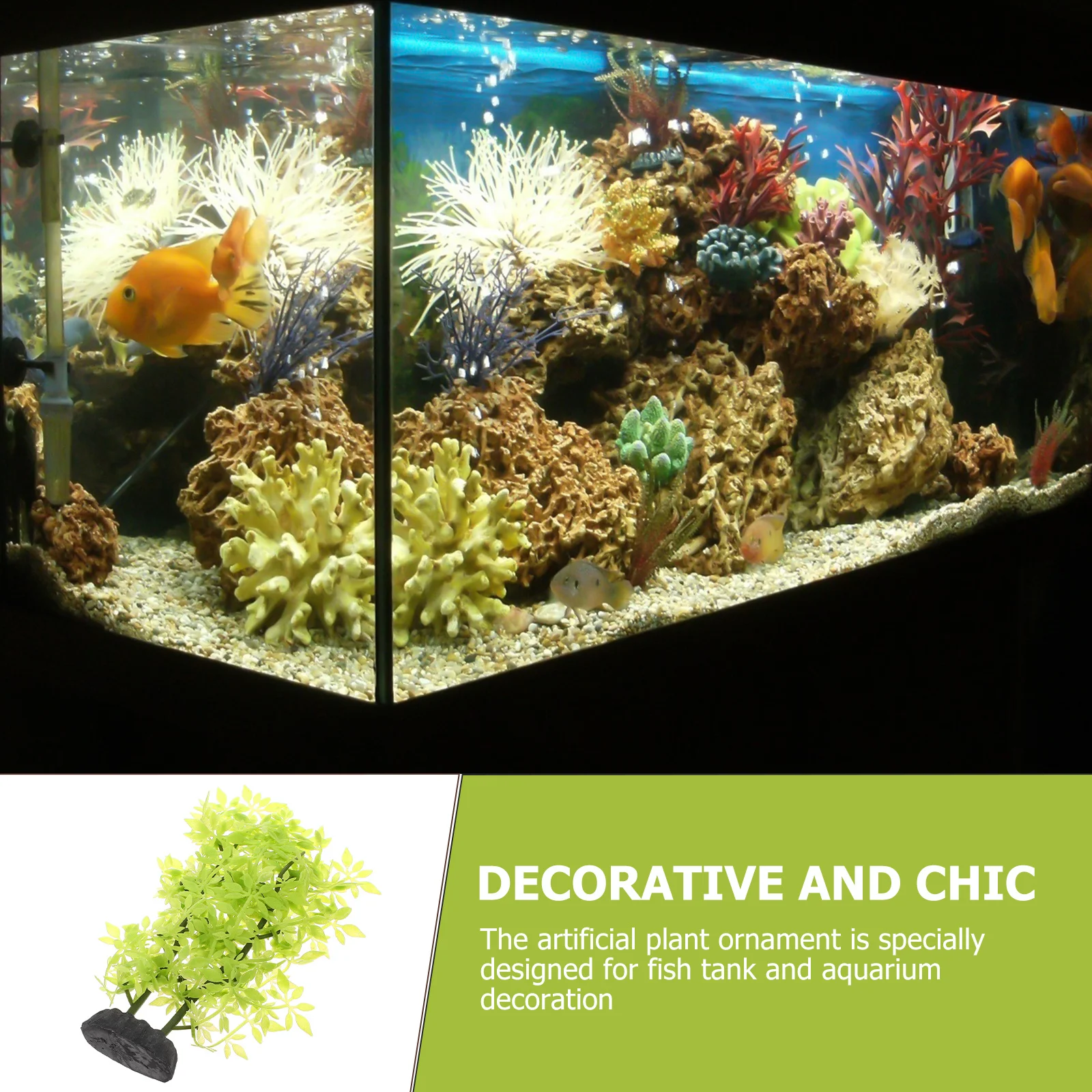 

Decorative Artificial Water Grass for Aquarium Realistic Fish Tank Plants Simulation Aquatic Decor Home Landscape Ornament Fake