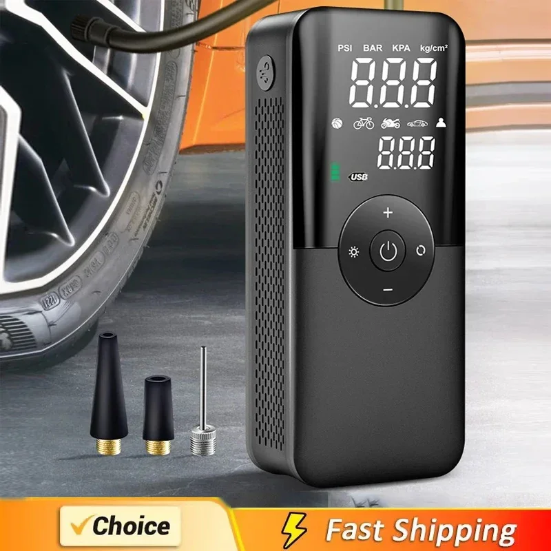 Carsun Mini Portable Tire Inflator Rechargeable Electric Inflator For Bicycle Digital Air Compressor Football Ball Inflator Pump